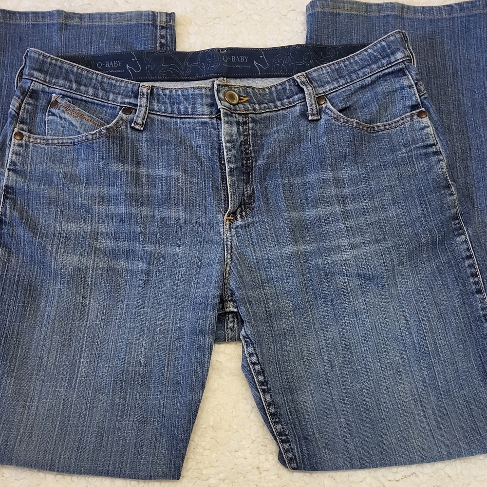 Wrangler Q-Baby Y2K Low Rise Bootcut Jeans Cowgirl Western 13/14x34